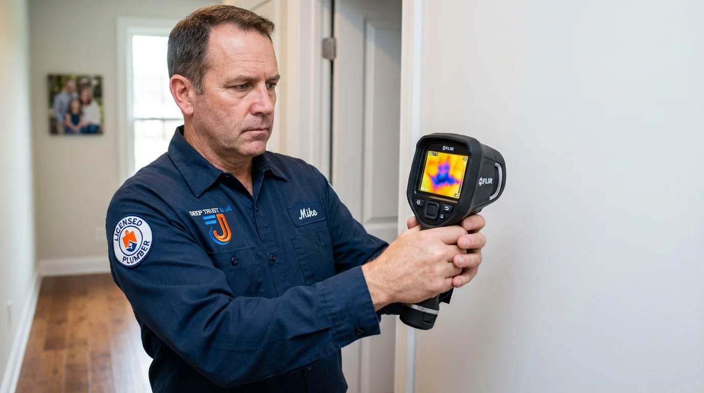Thermal imaging leak detection by Johns Plumbing LLC in Lowellville